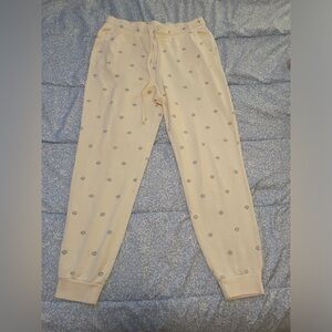 O’neill Cream Sweatpants with mini blue seashells